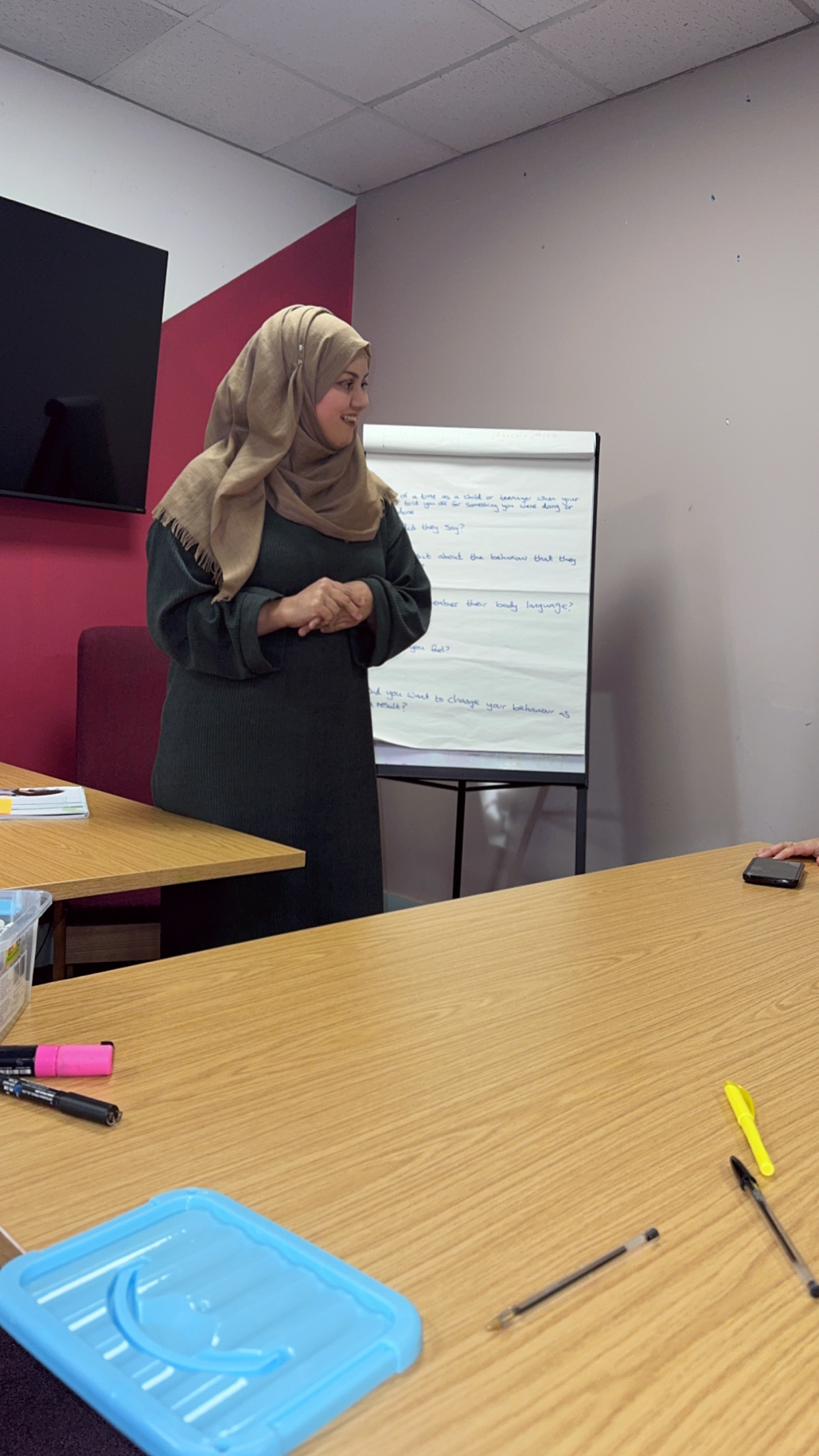 Sofia facilitating a workshop